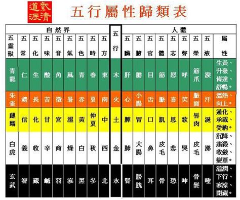 1982生效 五行屬性代表